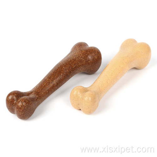 Bone Shape Pet Toys Beef Molar Training Wood